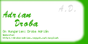 adrian droba business card